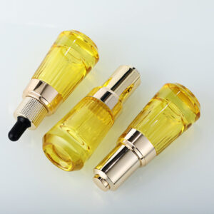 push button glass dropper serum bottle