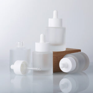 flat shoulder dropper bottle for cosmetics