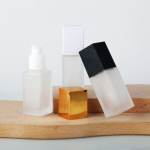 Glass Cosmetic Pump Bottle