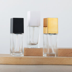 Glass Cosmetic Bottle with Pump