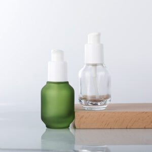 Glass Pump Bottle Container for Cosmetics