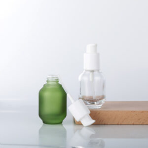 Glass Pump Bottle Container for Cosmetics