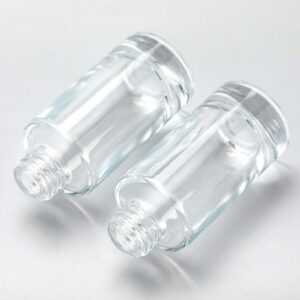 transparent dropper glass serum bottle