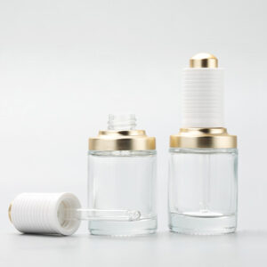 empty glass cosmetic bottle