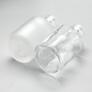 cosmetic glass bottle with plastic dropper