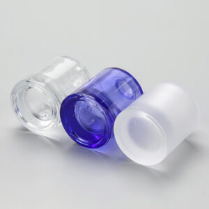 purple cosmetic glass bottle skin care bottle