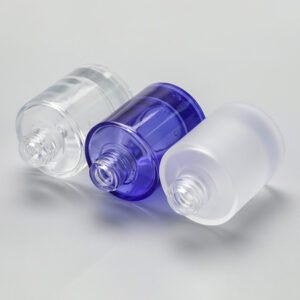 purple cosmetic glass bottle skin care bottle