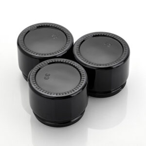 black glass cosmetic jars containers