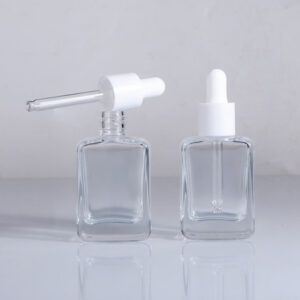 transparent glass bottle for cosmetics