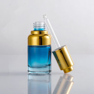 glass cosmetic dropper bottle