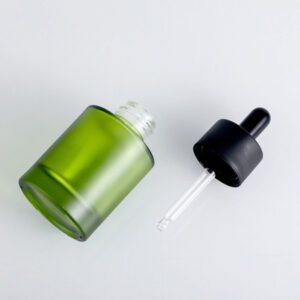 frosted glass cosmetic bottle