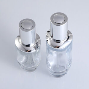 triangle shape cosmetic glass bottle