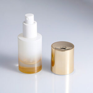 cylinder glass cosmetic bottle and jar