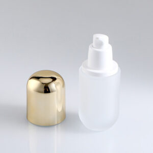 glass cosmetic bottle and jar set container