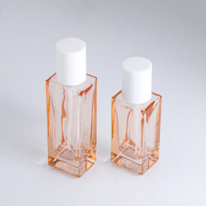 square empty glass cosmetic containers