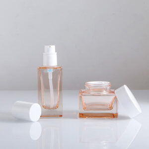 glass cosmetic containers bottle and jar