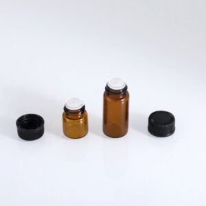 amber glass vial sample test bottle