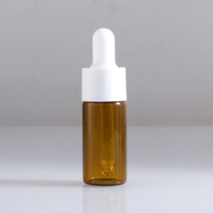 amber sample test glass dropper bottle