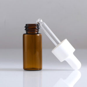 amber essential oil sample test glass dropper bottle