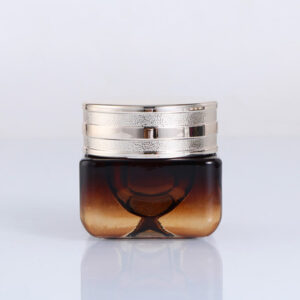 square cosmetic glass jars with lids