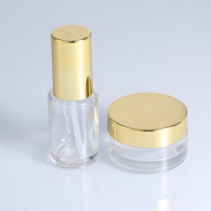 cylinder glass skincare containers