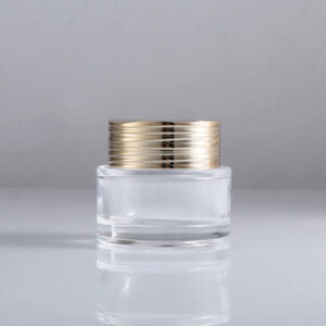 glass cosmetic containers gold