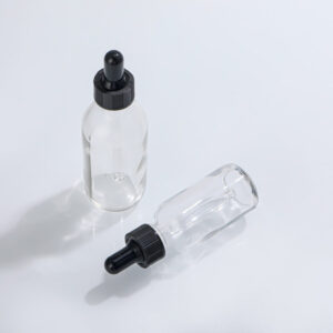 clear essential oil glass boston dropper bottle