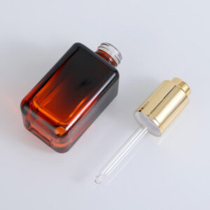 glass serum bottle with dropper