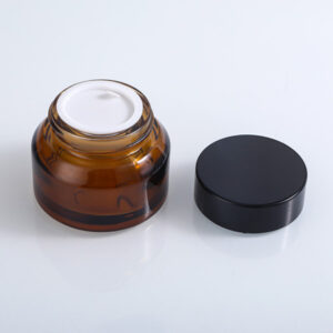 glass cosmetic jars with lids