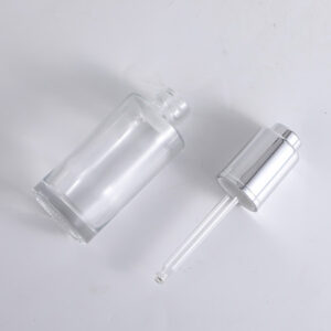 cylinder skincare glass bottle