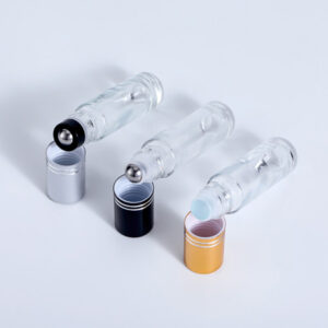 clear glass roll on bottle