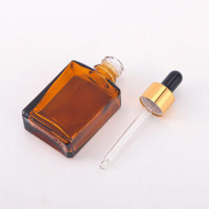 glass bottle for cosmetic serum essential oil