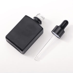 matte black essential oil dropper bottle