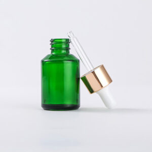 cosmetic glass bottle with dropper